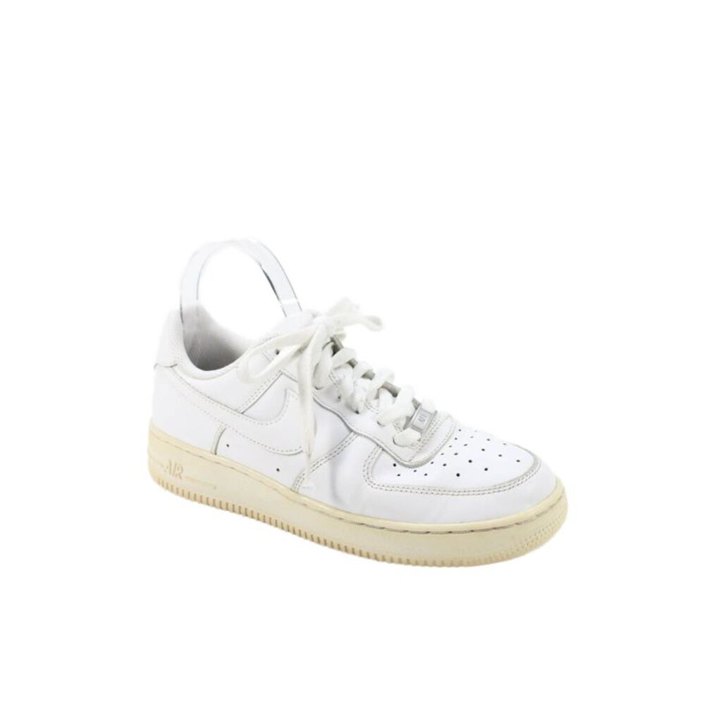 Nike Womesn Leather Lace Up Low Top Sneakers White Size 8.5